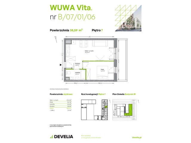 Mieszkanie w inwestycji WUWA Vita, symbol B.07.01.06 » nportal.pl