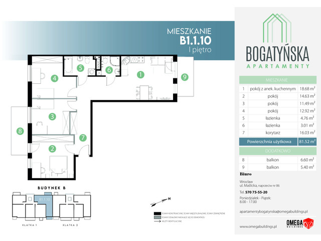 Mieszkanie w inwestycji Bogatyńska Apartamenty, symbol B1_1_10 » nportal.pl