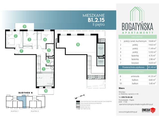Mieszkanie w inwestycji Bogatyńska Apartamenty, symbol B1_2_15 » nportal.pl