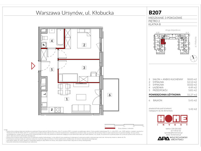 Mieszkanie w inwestycji Enklawa Ursynów, symbol B207 » nportal.pl