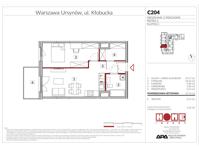 Mieszkanie w inwestycji Enklawa Ursynów, symbol C204 » nportal.pl