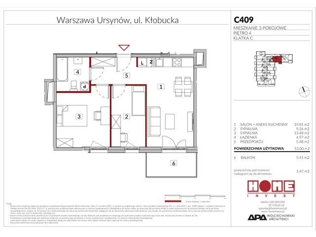 Mieszkanie w inwestycji Enklawa Ursynów, symbol C409 » nportal.pl