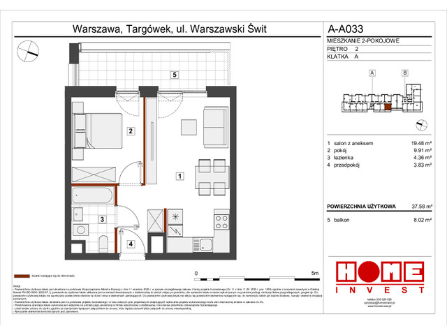 Mieszkanie w inwestycji Warszawski Świt VII, symbol A-A033 » nportal.pl