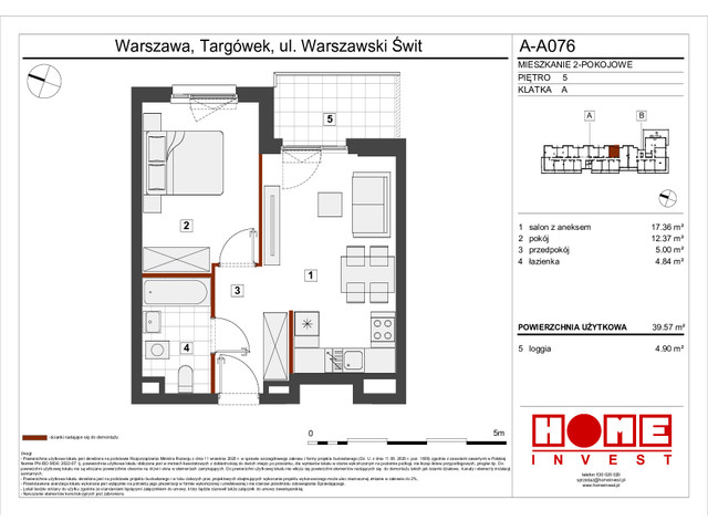 Mieszkanie w inwestycji Warszawski Świt VII, symbol A-A076 » nportal.pl