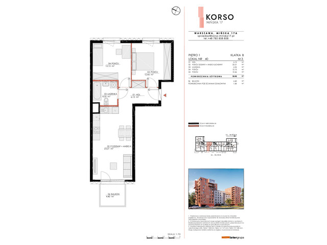 Mieszkanie w inwestycji Korso Mińska 17, symbol 40 » nportal.pl