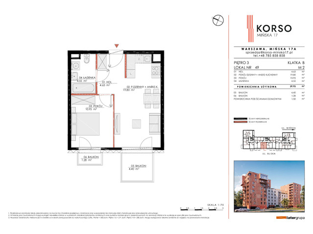 Mieszkanie w inwestycji Korso Mińska 17, symbol 49 » nportal.pl