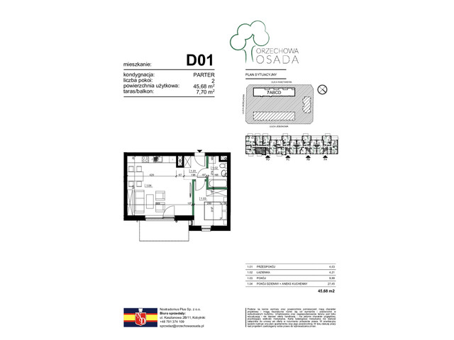 Mieszkanie w inwestycji Orzechowa Osada, budynek II Etap, symbol 2.D01 » nportal.pl