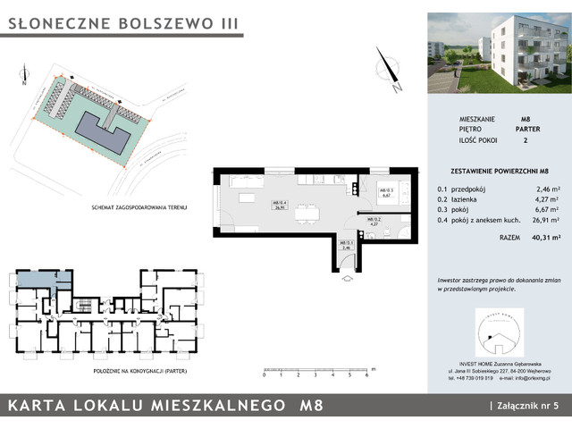 Mieszkanie w inwestycji Słoneczna Bolszewo III, symbol III.M8 » nportal.pl