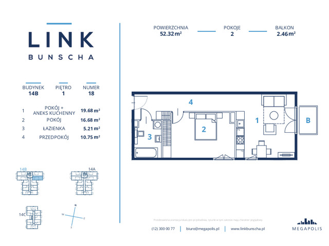 Mieszkanie w inwestycji LINK BUNSCHA, symbol 14b_18 » nportal.pl