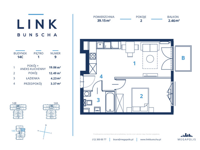 Mieszkanie w inwestycji LINK BUNSCHA, symbol 14c_9 » nportal.pl
