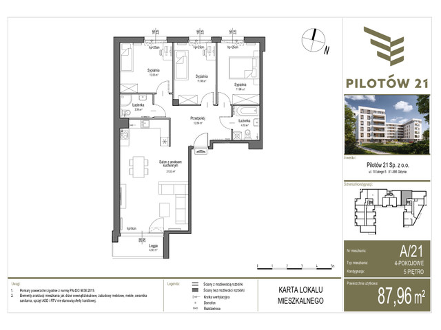 Mieszkanie w inwestycji PILOTÓW 21, symbol A/21 » nportal.pl