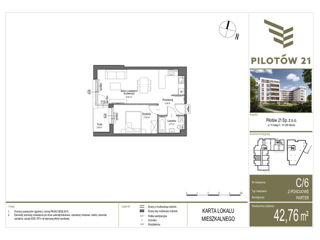 Mieszkanie w inwestycji PILOTÓW 21, symbol C/6 » nportal.pl