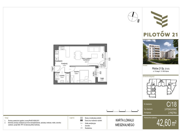 Mieszkanie w inwestycji PILOTÓW 21, symbol C/18 » nportal.pl