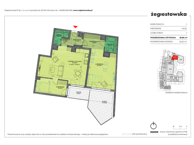 Mieszkanie w inwestycji Żegiestowska III, symbol 1.M.02 » nportal.pl