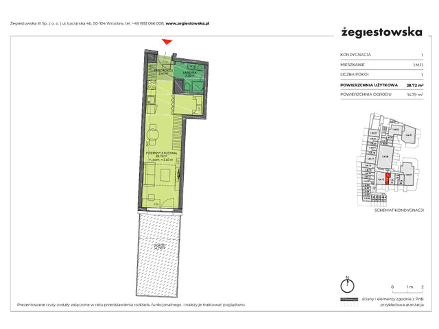 Mieszkanie w inwestycji Żegiestowska III, symbol 1.M.11 » nportal.pl