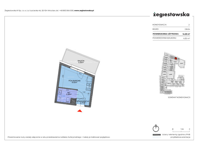 Mieszkanie w inwestycji Żegiestowska III, budynek Rezerwacja, symbol 2.B.04 » nportal.pl