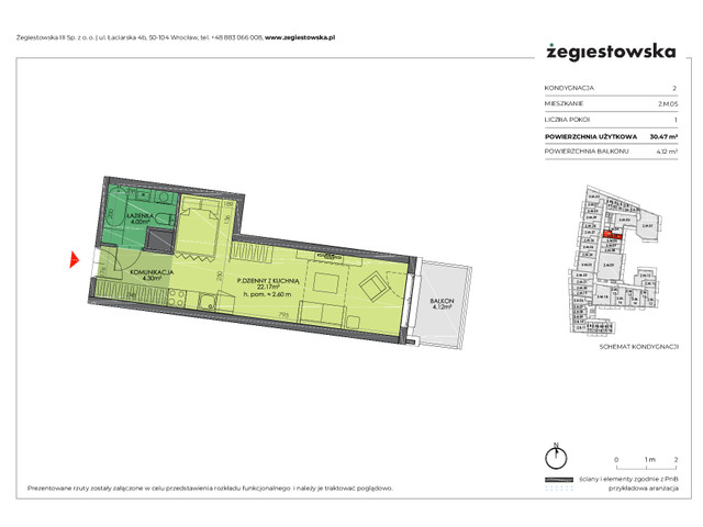 Mieszkanie w inwestycji Żegiestowska III, symbol 2.M.05 » nportal.pl