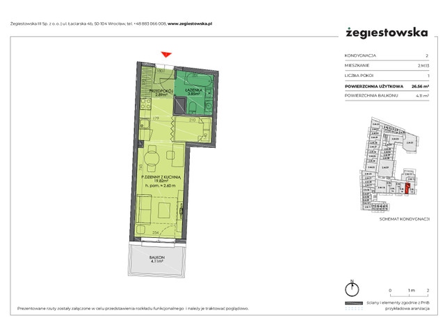 Mieszkanie w inwestycji Żegiestowska III, symbol 2.M.13 » nportal.pl