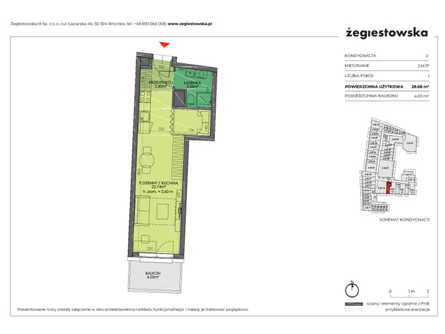 Mieszkanie w inwestycji Żegiestowska III, symbol 2.M.17 » nportal.pl