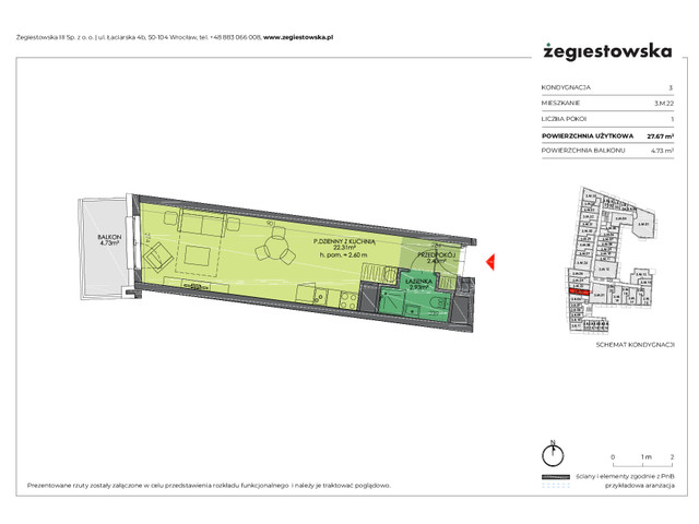 Mieszkanie w inwestycji Żegiestowska III, symbol 3.M.22 » nportal.pl