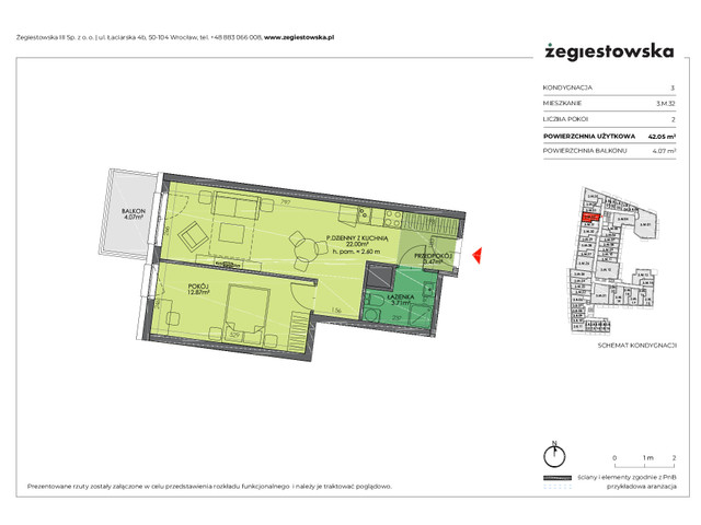 Mieszkanie w inwestycji Żegiestowska III, symbol 3.M.32 » nportal.pl