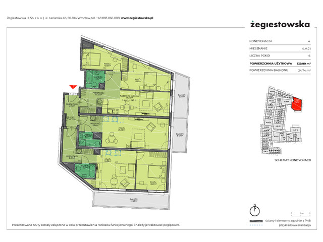 Mieszkanie w inwestycji Żegiestowska III, symbol 4.M.01 » nportal.pl
