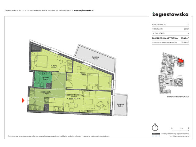 Mieszkanie w inwestycji Żegiestowska III, symbol 5.M.01 » nportal.pl