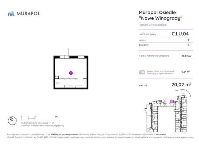 Komercyjne w inwestycji Osiedle Nowe Winogrady - lokale usług..., symbol C.LU.04 » nportal.pl
