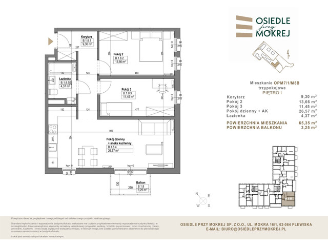 Mieszkanie w inwestycji Osiedle przy Mokrej, symbol OPM7/1/M8B » nportal.pl