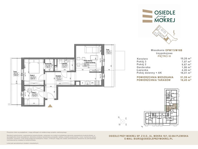 Mieszkanie w inwestycji Osiedle przy Mokrej, symbol OPM7/3/M16B » nportal.pl