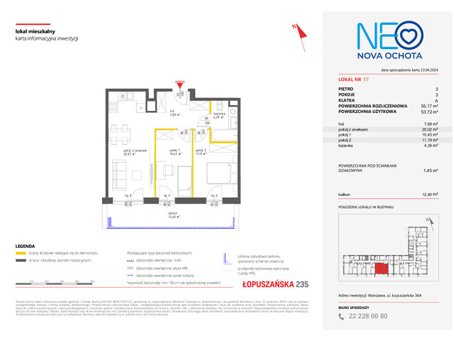 Mieszkanie w inwestycji NEO NOVA OCHOTA, symbol M.17 » nportal.pl