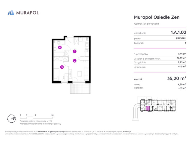 Mieszkanie w inwestycji Murapol Osiedle Zen, symbol 1.A.1.02 » nportal.pl