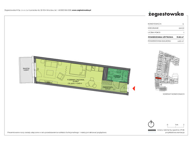 Mieszkanie w inwestycji Żegiestowska III, symbol 6.M.22 » nportal.pl