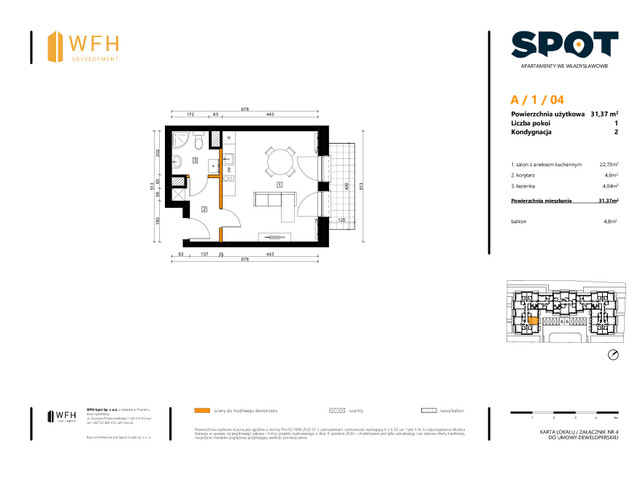 Mieszkanie w inwestycji SPOT, symbol A.1.04 » nportal.pl