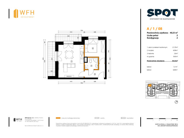 Mieszkanie w inwestycji SPOT, symbol A.1.08 » nportal.pl