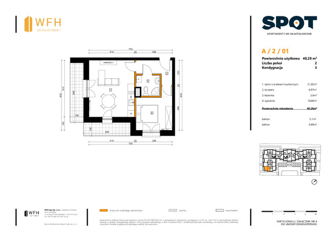 Mieszkanie w inwestycji SPOT, symbol A.2.01 » nportal.pl