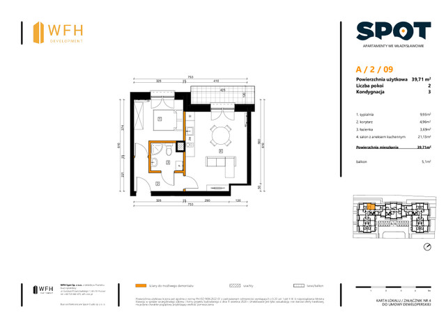 Mieszkanie w inwestycji SPOT, symbol A.2.09 » nportal.pl