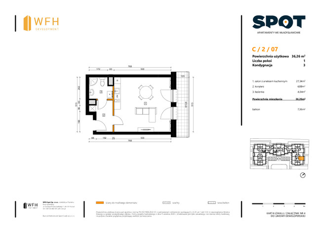 Mieszkanie w inwestycji SPOT, symbol C.2.07 » nportal.pl