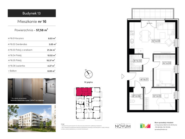 Mieszkanie w inwestycji Nova Rumia etap XIII, budynek Rezerwacja., symbol M16 » nportal.pl