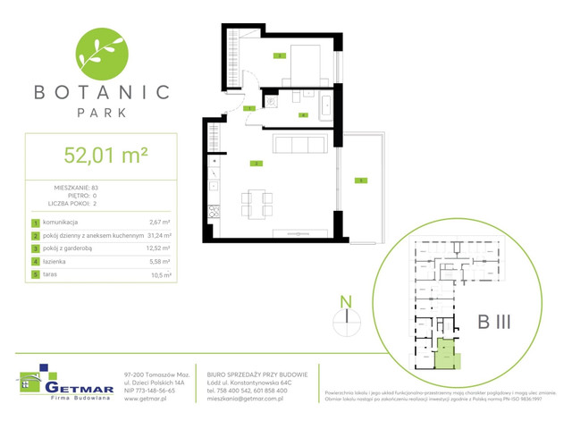 Mieszkanie w inwestycji Botanic Park, symbol 83 » nportal.pl