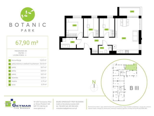 Mieszkanie w inwestycji Botanic Park, symbol 105 » nportal.pl
