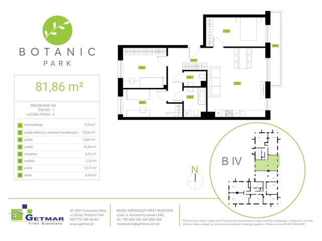 Mieszkanie w inwestycji Botanic Park, symbol 129 » nportal.pl