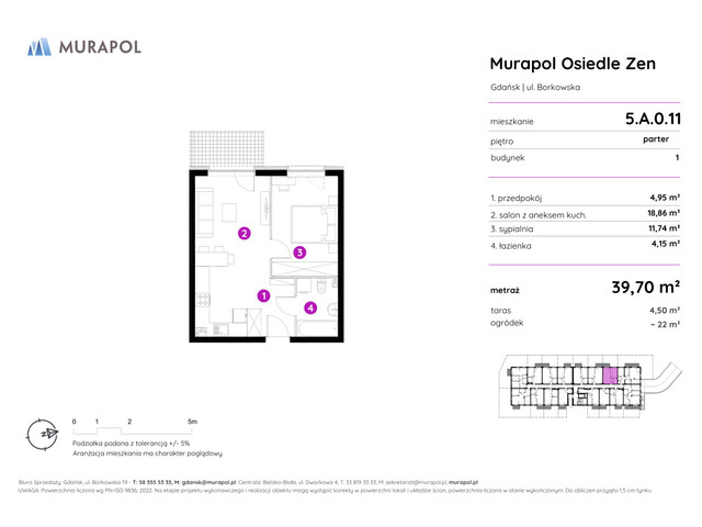 Mieszkanie w inwestycji Murapol Osiedle Zen, symbol 5.A.0.11 » nportal.pl