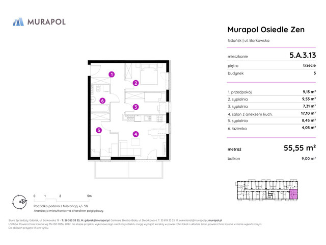 Mieszkanie w inwestycji Murapol Osiedle Zen, symbol 5.A.3.13 » nportal.pl