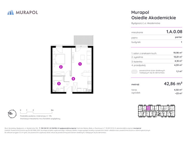 Mieszkanie w inwestycji Murapol Osiedle Akademickie, symbol 1.A.0.08 » nportal.pl