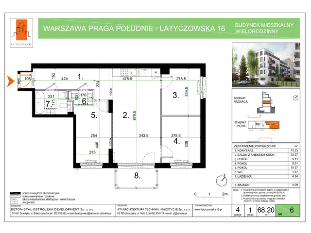 Mieszkanie w inwestycji Latyczowska 16, symbol 6 » nportal.pl