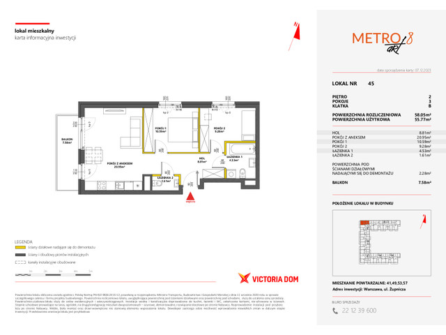 Mieszkanie w inwestycji METRO ART, symbol 8M.45 » nportal.pl
