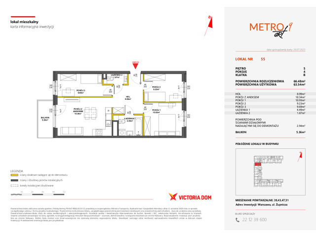 Mieszkanie w inwestycji METRO ART, symbol 9M.55 » nportal.pl