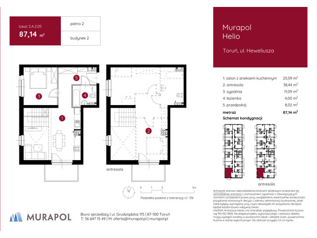 Mieszkanie w inwestycji Murapol Helio, symbol 2.A.2.05 » nportal.pl