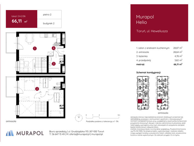 Mieszkanie w inwestycji Murapol Helio, symbol 2.A.2.06 » nportal.pl